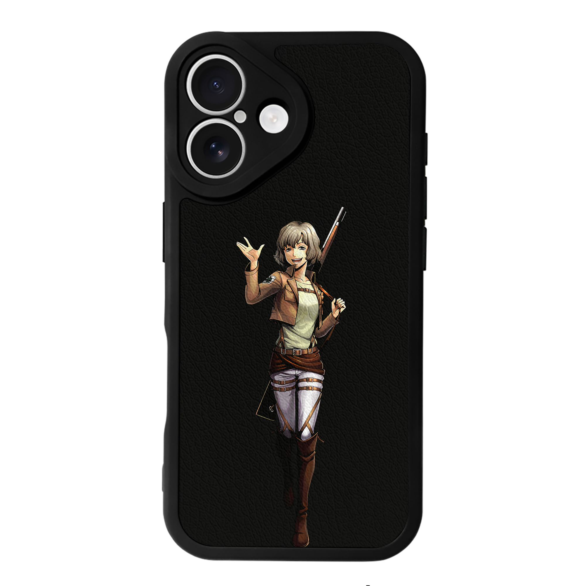（画像用） 進撃の巨人 ヒツチ Attack on Titan Hitch 【iPhone 16シリーズ対応】シリコンスマホケース（レザー調） 材質：シリコン